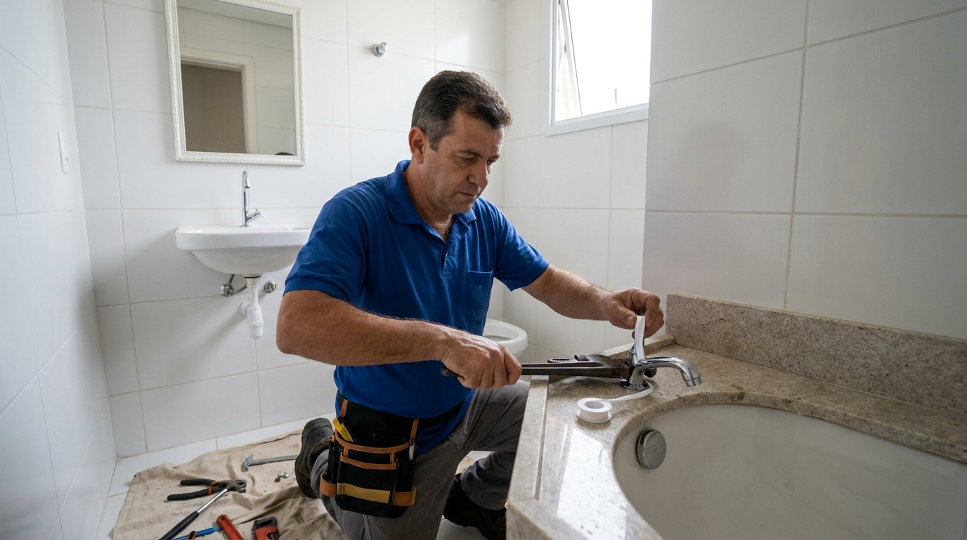 Instalação de torneira de cozinha em Nova Iguaçu‑RJ